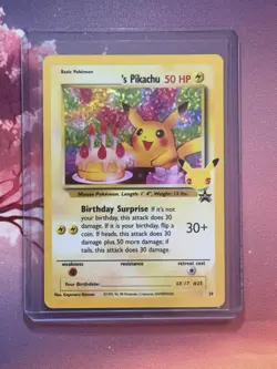 ___'s Pikachu Birthday 24/53 Celebrations Classic Collection NM Holofoil Pokemon - Image 3