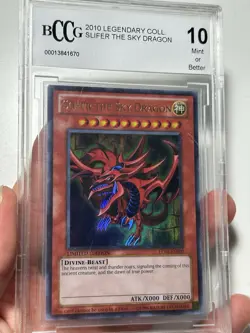 2010 Yu-Gi-Oh Legendary Collection Slifer The Sky Dragon BCCG 10 Mint - Image 1