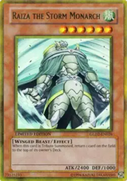 Yugioh! HP Raiza the Storm Monarch - GLD2-EN026 - Gold Rare - Limited Edition He - Image 1