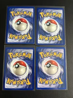 4x Kabuto Fossil 1st Edition Common Pokemon Card 1999 English 50/62. 1 Spanish - Image 2
