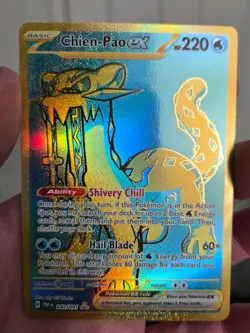 Pokemon TCG Chien-Pao EX Scarlet & Violet Paldean Fates Hyper Rare Card 242/091 - Image 1