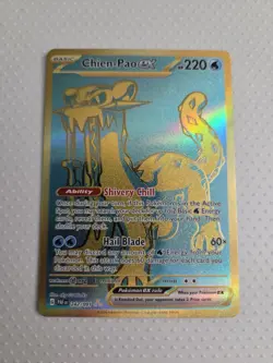Pokemon TCG Chien-Pao EX Scarlet & Violet Paldean Fates Hyper Rare Card 242/091 - Image 2