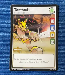 Creased 2004 NEOPETS Trading Card Tormund MP 15/15 McDonald's Promo 34B - Image 1
