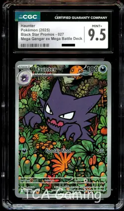 CGC 9.5 MINT+ Haunter MEP 027 ILLUSTRATION RARE PROMO MEP027 Pokemon Card - Image 1