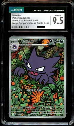 CGC 9.5 MINT+ Haunter MEP 027 ILLUSTRATION RARE PROMO MEP027 Pokemon Card - Image 2