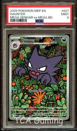 PSA 9 MINT Haunter 027 MEP Black Star PROMO MEP027 Pokemon Card - Image 1