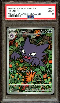 PSA 9 MINT Haunter 027 MEP Black Star PROMO MEP027 Pokemon Card - Image 2