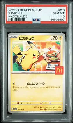 PSA 10 Pikachu 020/M-P McDonald’s Promo 2025 Japanese Pokemon Card GEM MINT - Image 4