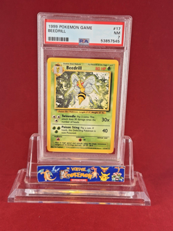 1999 Pokemon Base BEEDRILL Card #17/102 PSA 7 - Image 1