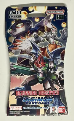 Digimon Beginning Observer Card Game BT16 12-Card Booster Pack - Image 1