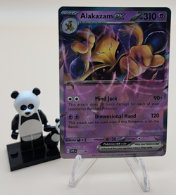 Pokemon TCG 151 Error No Star Pattern - Alakazam ex 050 Black Star Promo - Image 1