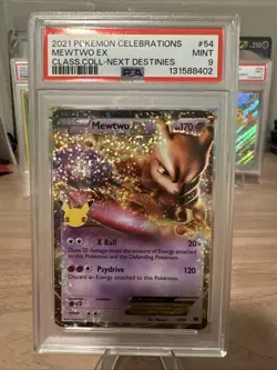 Pokemon Mewtwo EX 54/99 Celebrations Classic Collections PSA 9 - Image 1