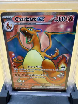 2023 POKEMON MEW EN CHARIZARD EX ULTRA RARE #183 PSA 8 (057) - Image 3