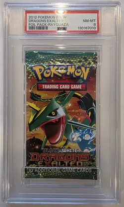 Pokemon(2012) B & W Dragons Exalted Foil Pack Rayquaza PSA 8 Low Pop - Image 1