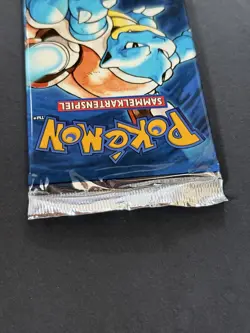 Pokemon 1st Edition Base Set Booster Pack SEALED Blastoise Artwork German - Image 3