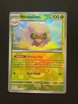 Pokemon TCG Whimsicott Master Ball Holo Card 008/131 Prismatic Evolutions - Image 1
