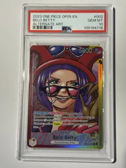 Belo Betty Leader Alt Art One Piece OP05-002 English PSA 10 Awakening of New Era - Image 1