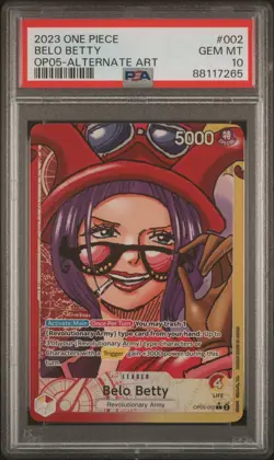 Belo Betty Leader Alt Art One Piece OP05-002 English PSA 10 Awakening of New Era - Image 1