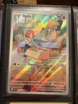 Ralts 211/198 Scarlet & Violet Base ILLUSTRATION RARE HOLO Pokemon Card NM - Image 1