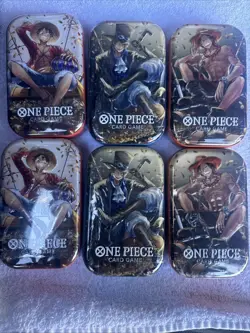 One Piece Tin Pack Set Vol 2 Set of 6 | TS-02 OP-13 | Factory Sealed | Bandai - Image 1