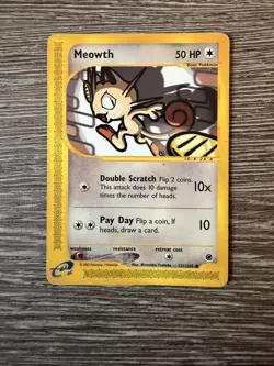 Pokemon Card Meowth 121/165 Expedition Base - Image 1