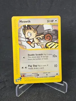 Pokemon Card Meowth 121/165 Expedition Base Set Common - Image 1