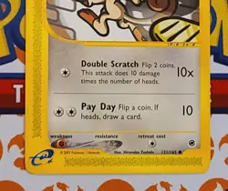 Meowth 121/165 Expedition Base Set E-Series Pokemon Card 2002 LP - Image 4