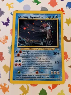 Pokemon TCG Shining Gyarados 65/64 Neo Revelation English *Damaged* 2001 - Image 1