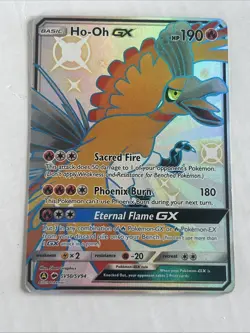 Pokemon Ho-Oh GX Hidden Fates Shiny Vault SV50/SV94 SM Shiny Holo Rare Card - Image 1