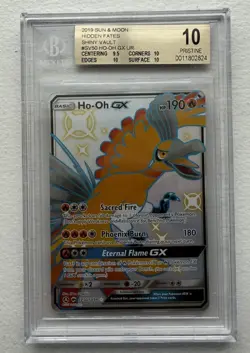 2019 Pokemon S & M Shiny Vault Hidden Fates #SV50 Ho-oh Gx UR BGS 10 PRISTINE - Image 1
