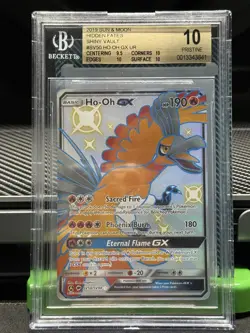 2019 Pokemon S & M Shiny Vault Hidden Fates #SV50 Ho-oh Gx UR BGS 10 PRISTINE - Image 1