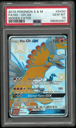 2019 Pokemon Hidden Fates: Shiny Vault Ho-Oh GX SV50/SV94 PSA 10 - Image 1