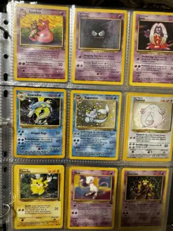 Vintage Pokemon Binder Collection Lot Wotc 80 Cards Holos English Hp-Lp Base Set - Image 1