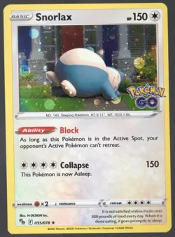 Pokemon Card - Pokemon GO 055/078 - SNORLAX (cosmos holo-foil promo) - NM/Mint - Image 1