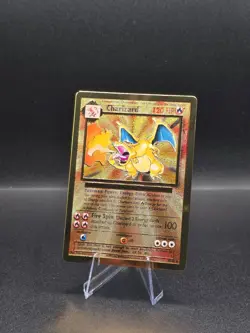 Charizard 4/102 Pokemon Celebrations Gold Metal Card Ultra Premium Collection NM - Image 2