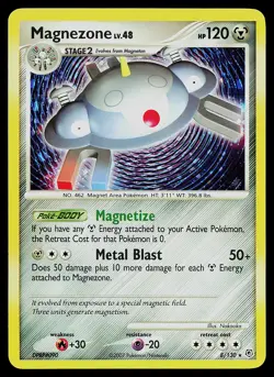 Pokemon Card - Magnezone Diamond and Pearl 8/130 Holo Rare - Image 1
