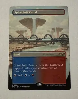 MTG Spirebluff Canal (Borderless) Outlaws of Thunder Junction LP - Image 1
