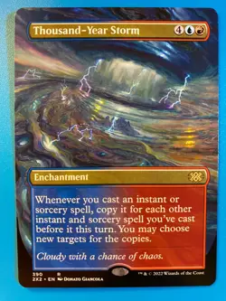 MTG 1x BORDERLESS Thousand-Year Storm # 390 Double Masters 2022 Magic the x1 NM - Image 1