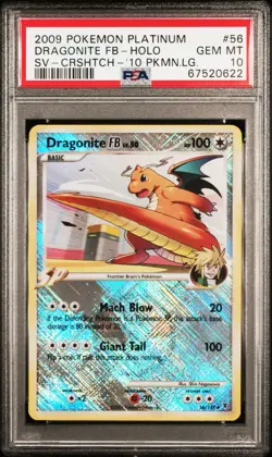 Pokemon Dragonite FB Pokemon League Exclusive Crosshatch Holo Promo #56 PSA 10 - Image 1