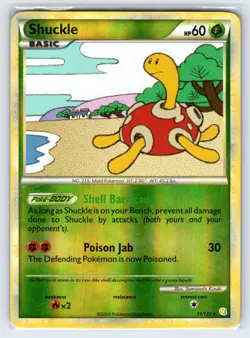 Shuckle 11/123 2010 HeartGold & SoulSilver Pokemon Card Reverse Holo Rare - Vlp - Image 1