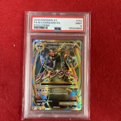 2016 POKEMON XY EVOLUTIONS #101/108 MEGA CHARIZARD EX FULL ART ULTRA RARE PSA 9 - Image 1