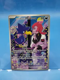Pokemon TCG Team Rocket's Murkrow 200/182 Near Mint Near Mint Condition - Image 1