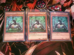 YUGIOH 3X ELECTROMAGNETIC TURTLE YGLD-ENA00 SECRET LIMITED ED NM - Image 1