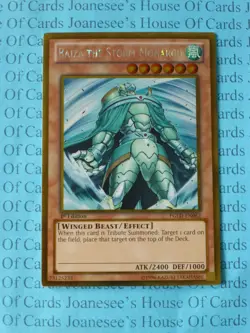 Raiza the Storm Monarch PGLD-EN062 Gold Rare Yu-Gi-Oh Card 1st Edition New - Image 2