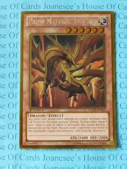 Prime Material Dragon PGLD-EN065 Gold Rare Yu-Gi-Oh Card 1st Edition New - Image 1