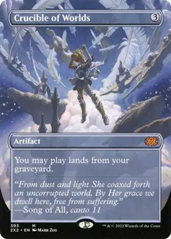 Crucible Of Worlds 393 BORDERLESS MTG NM/MT Double Masters 2022 - Image 1