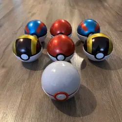 Pokemon TCG Pokeball Poke Ball Empty Tin (Lot Of 7 Tins) Some Stickers NO CARDS - Image 1