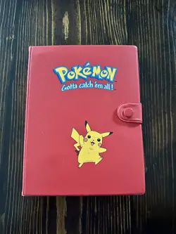 Vintage Pokemon Gotta Catch 'Em All Binder Red Pikachu 1999 - Image 1