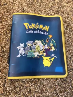 Vintage Pokemon Card Storage 3 Ring Zipper Binder Gotta Catch Em All Folder 1999 - Image 1