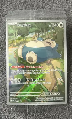 Pokemon TCG Snorlax Promo Holo Card 151 Scarlet and Violet 051 Sealed - Image 1